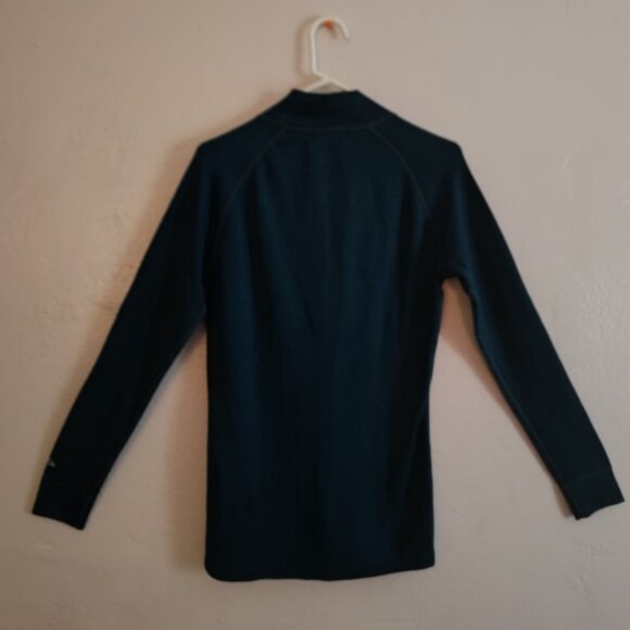 NWT. Merino Tech long sleeve 1/4 zip shirt, 100% wool, deep teal, women's XL - Picture 2 of 4